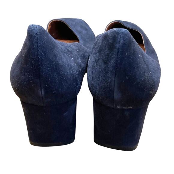 Aquatalia Kari Weatherproof Pointed Toe Pump Navy Blue Women's Size 10 EUC - Picture 4 of 8